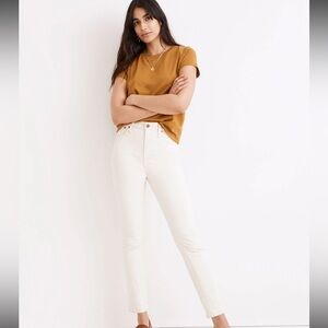 Madewell Straight Leg Jeans in White